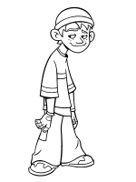 A coloring page of american dragon ball z - jake long